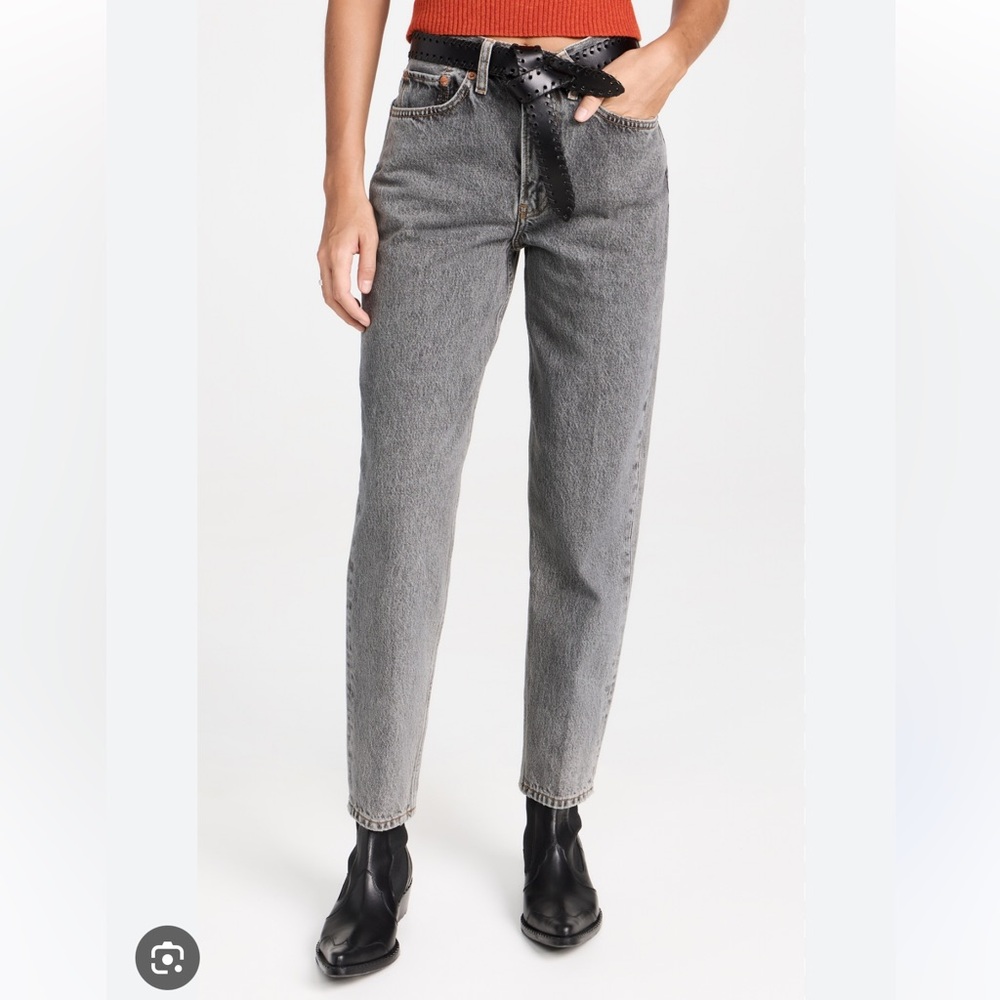 Women's High-Rise Grey Mom Jeans